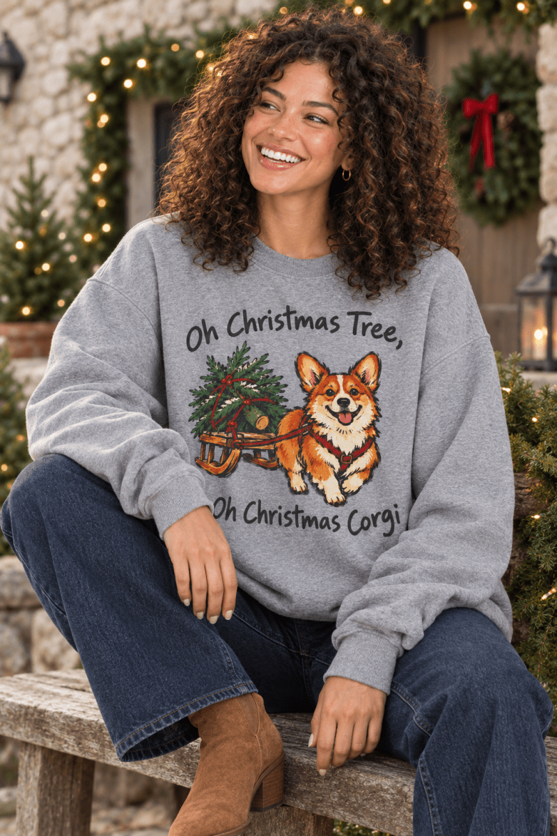 Oh Christmas Corgi seated, new model