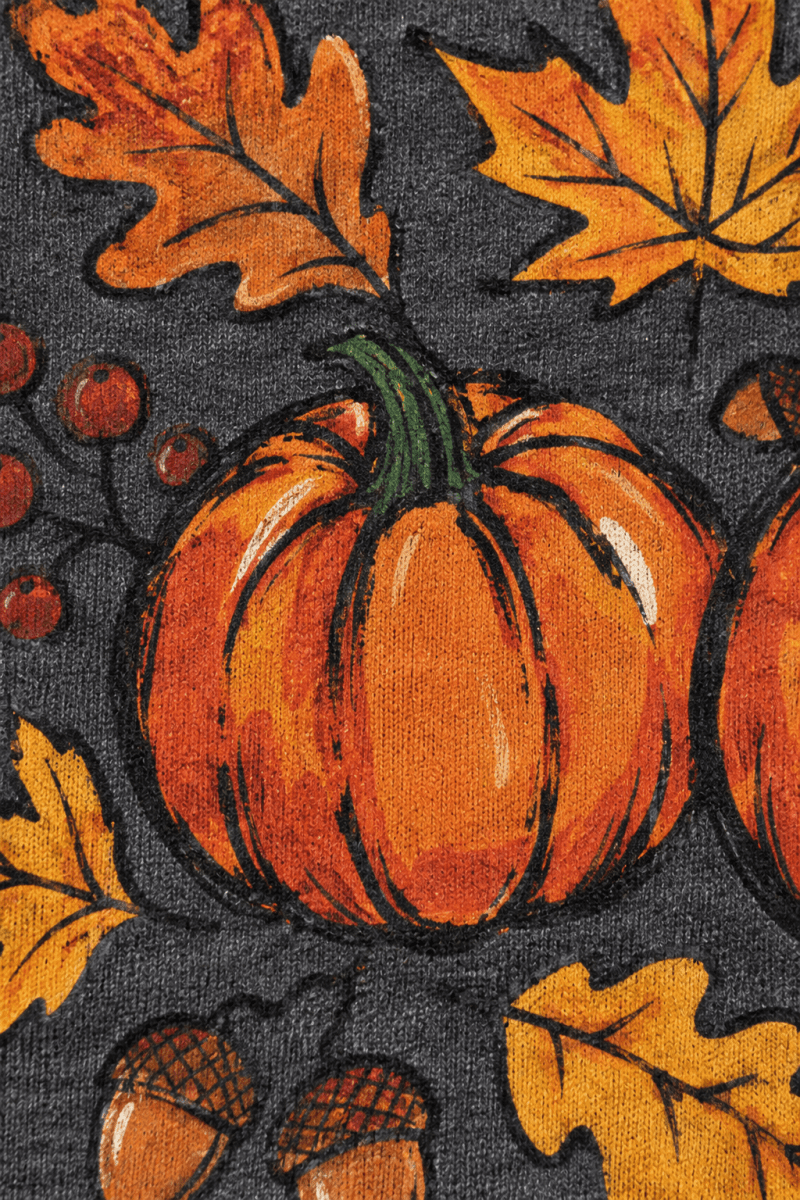 Pumpkin Patch sweatshirt macro close up