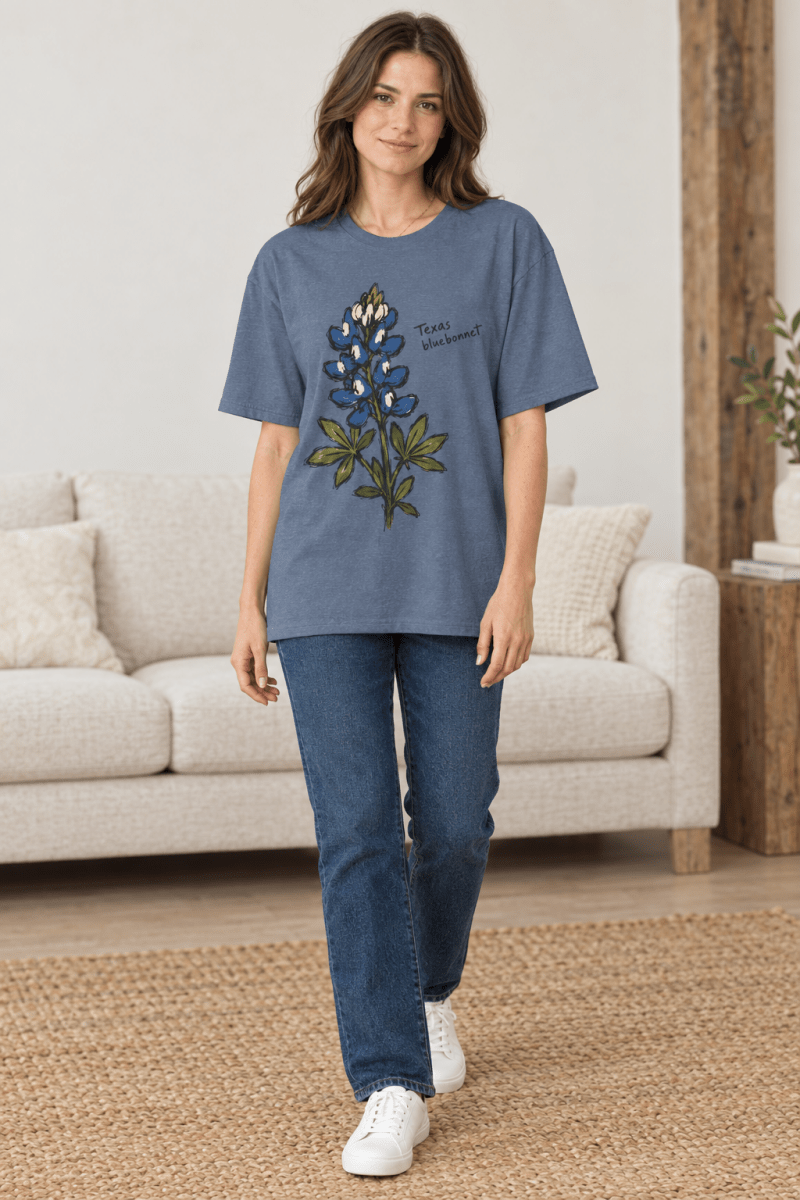 Texas Bluebonnet tee full length